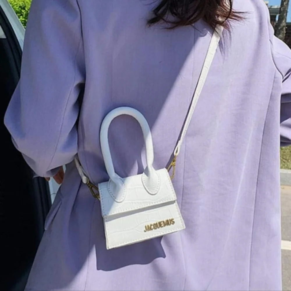 Jacquemus Le Chiquito Croc-Embossed Leather Crossbody Bag